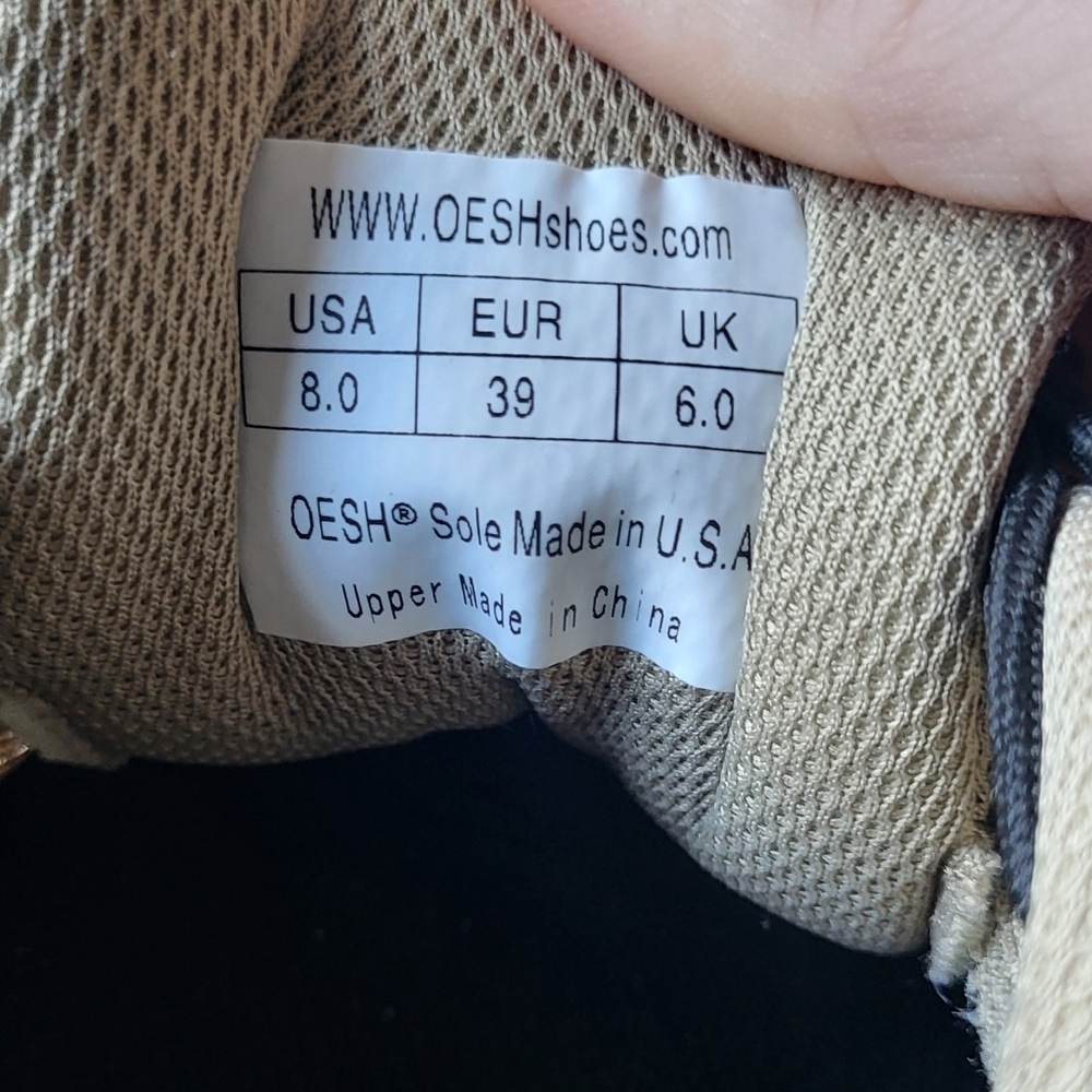 OESH Womens Comfort Sneakers Shoes La Vida Zero Tan Size 8 Made In USA - Picture 8 of 9